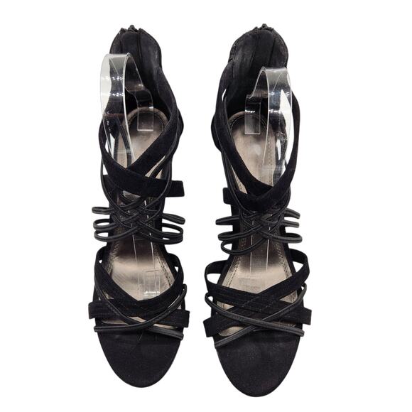 Black Crisscross Strap Heeled Sandals – Size 9M - Picture 2 of 7